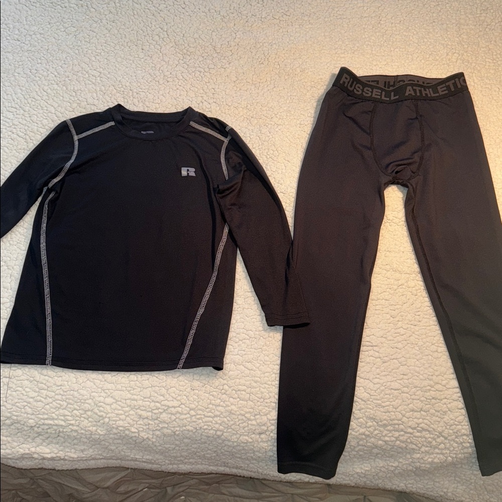 Russell Athletic Black and Gray Activewear Set